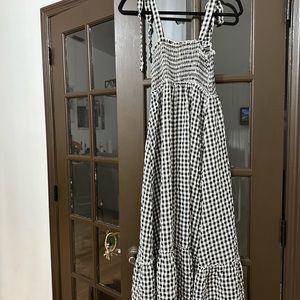 Print tie cami dress